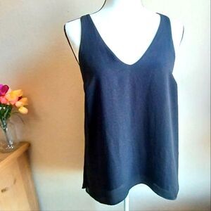 Veronica M black double layered Sleeveless blouse